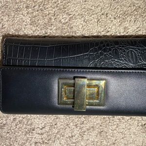 Black reptile Bebe wallet
